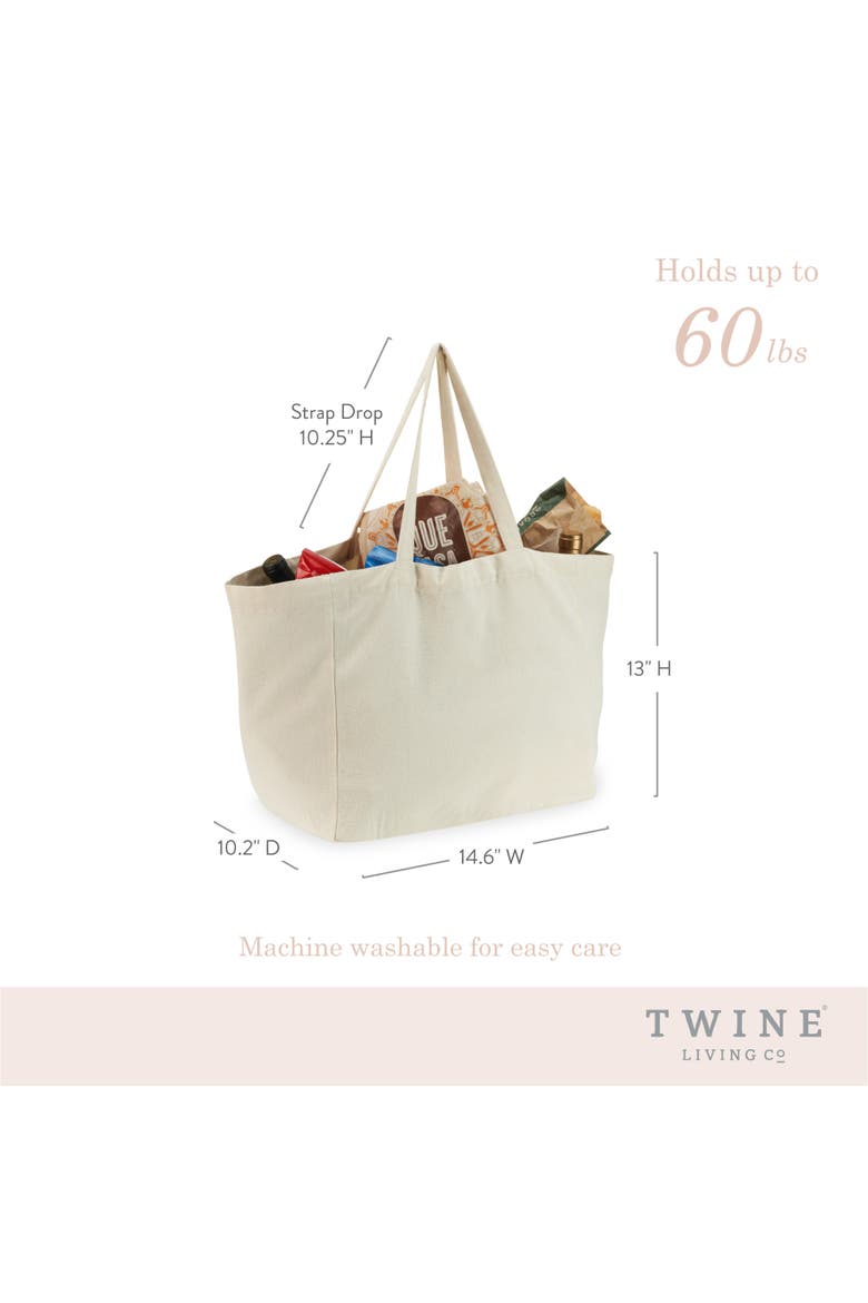 Canvas Grocery Tote 8.3 gallon, Alternate, color, Brown