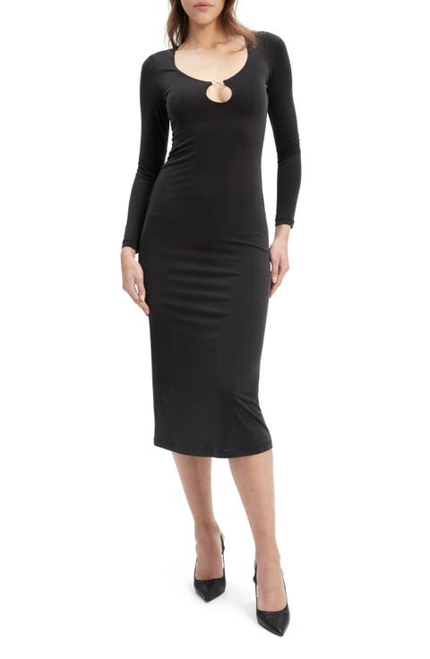 Zanita Long Sleeve Knit Midi Dress