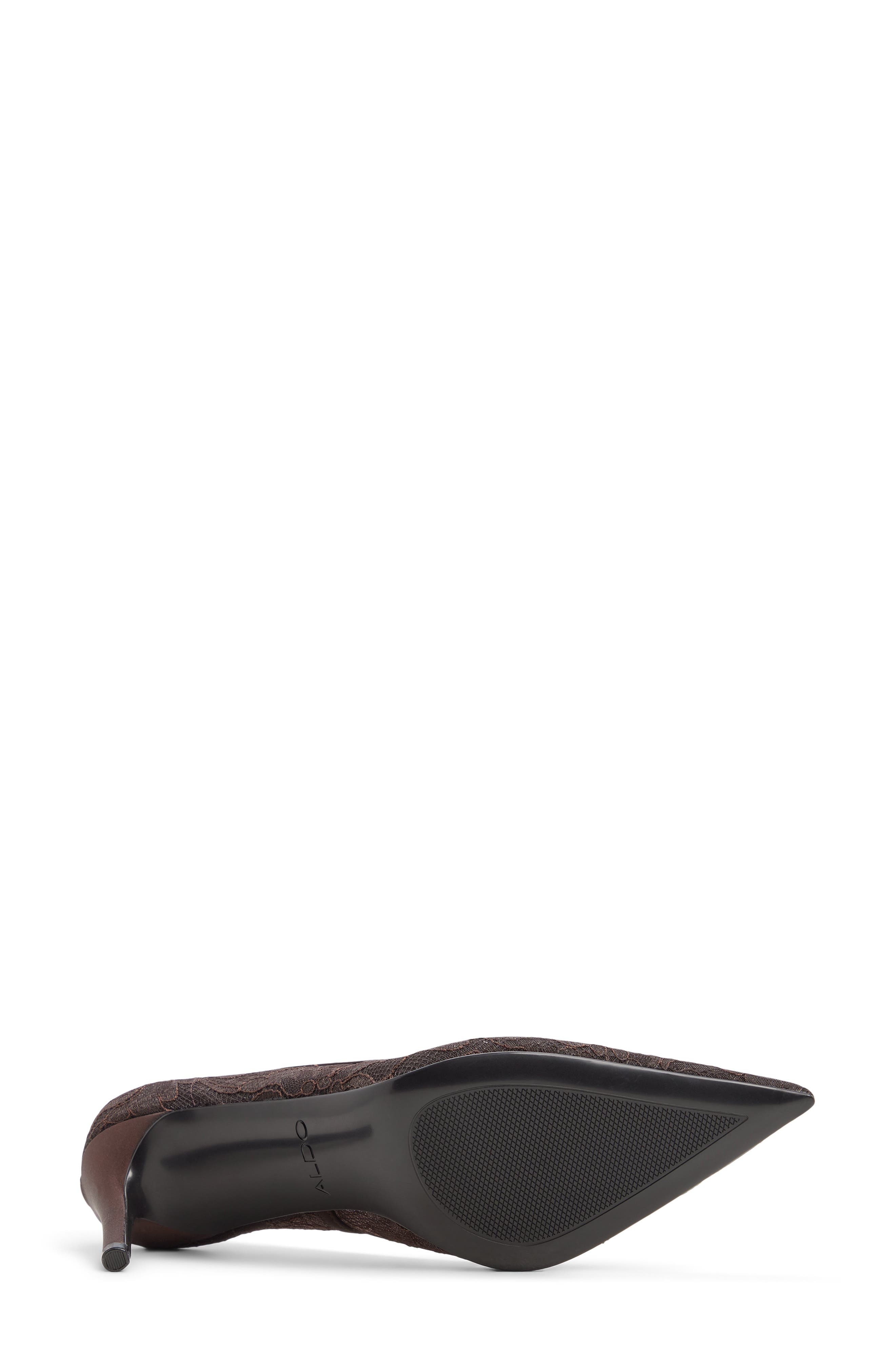Khylie Lace Pointed Toe Pump, Alternate, color, BROWN PRIMARY/ MULTI