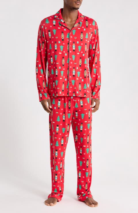 Notch Collar Matching Family PJs Set