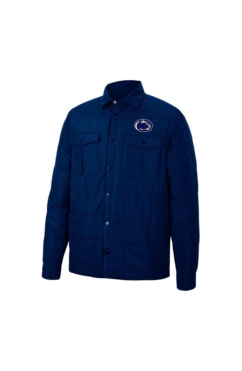 COLOSSEUM Men's Colosseum Navy Penn State Nittany Lions Detonate Quilted Full-Snap Jacket, Alternate, color, 