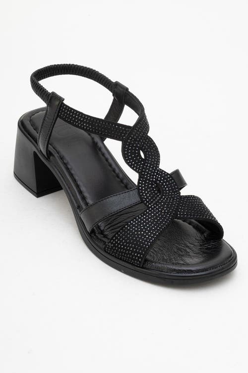Forever & Always Shoes Dolen Leather Chunky Sandal In Black
