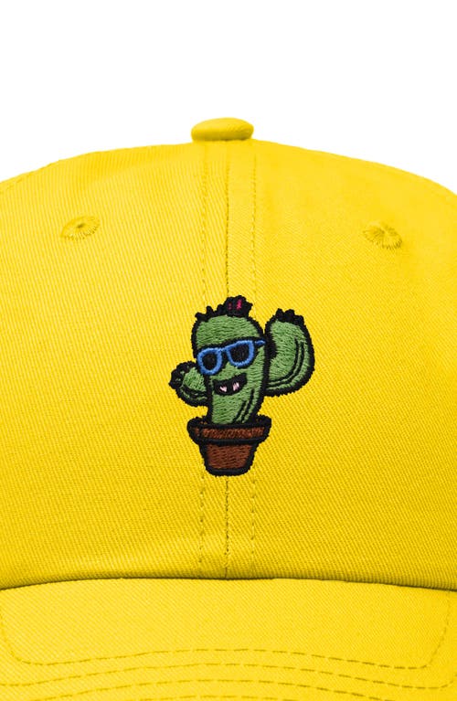 Shop Dalix Cactus Embroidered Casual Cap In Gold