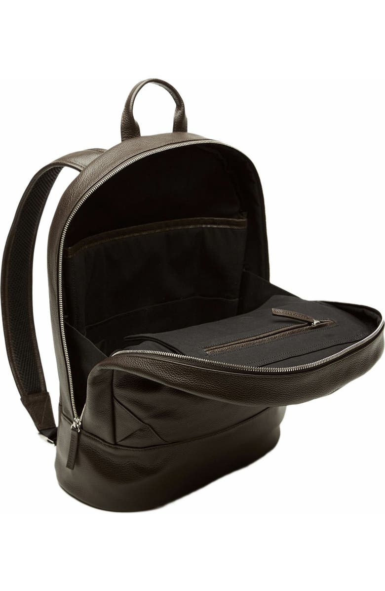 Want Les Essentiels Kastrup Pebble-Grained Leather Backpack, Alternate, color, Dark Brown