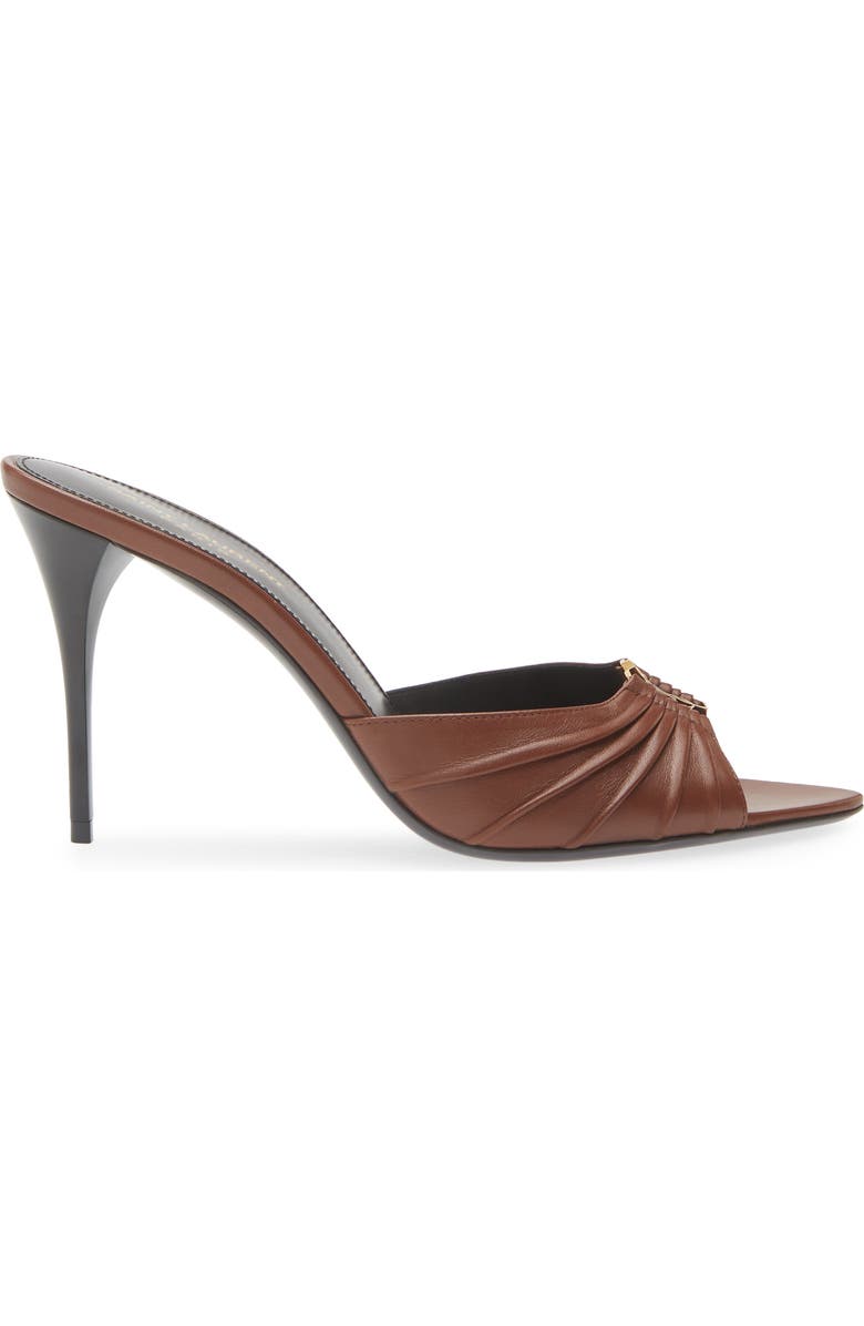 Saint Laurent Babylone Sandal, Alternate, color, Aesthetic Brown