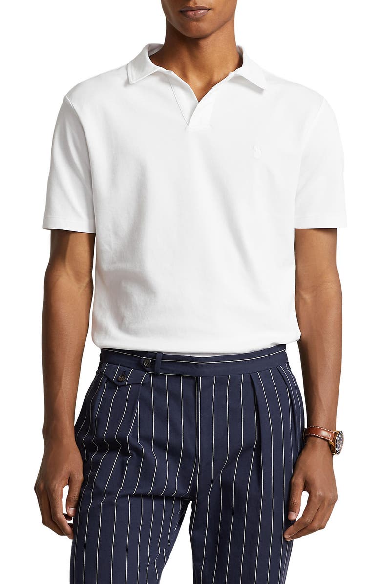 Polo Ralph Lauren Solid Johnny Collar Piqué Polo, Main, color,