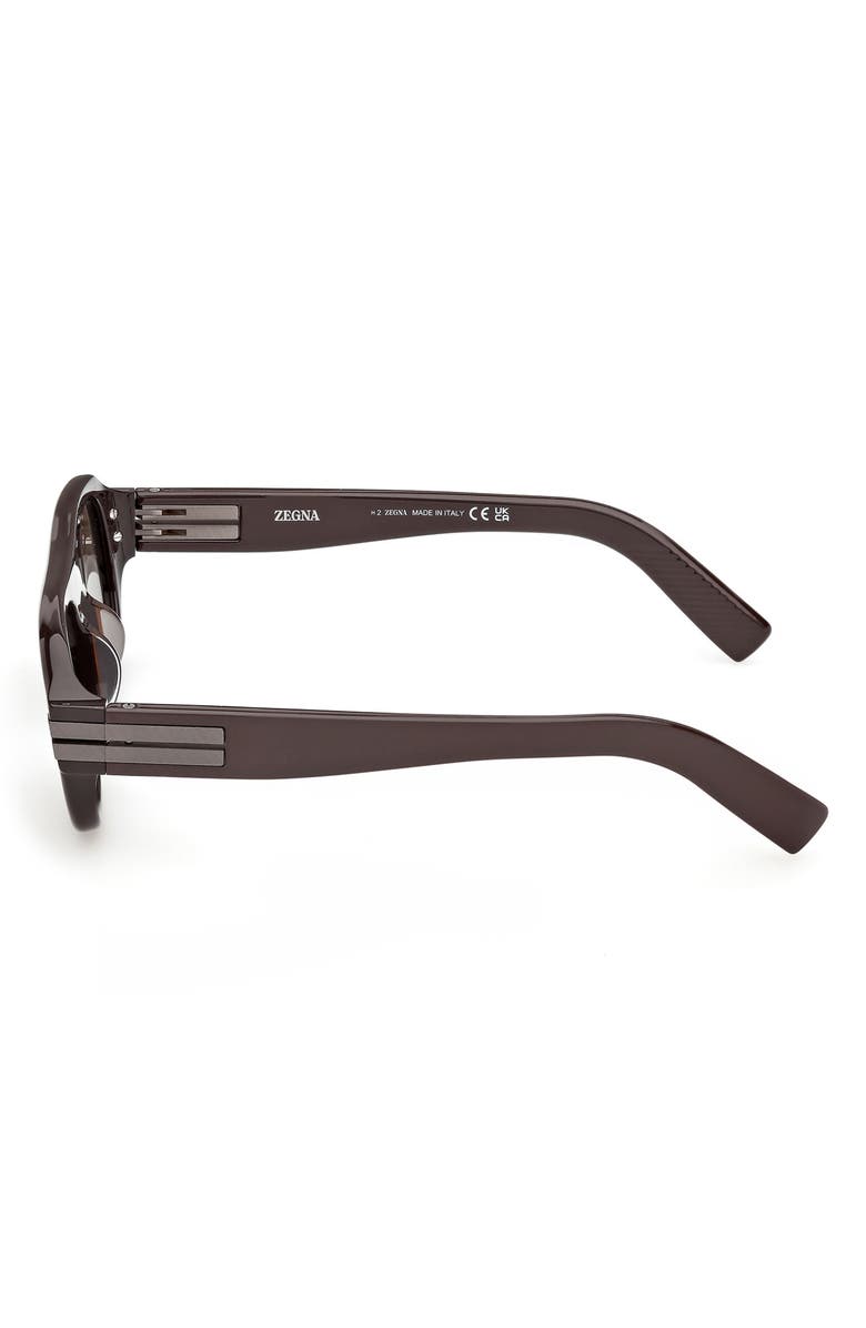 ZEGNA 53mm Geometric Sunglasses, Alternate, color, 