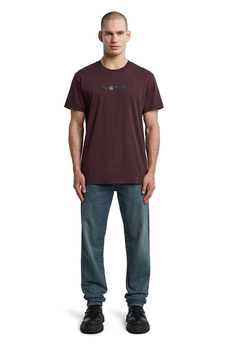 Gel Print Organic Cotton T-Shirt, Alternate, color, MAROON