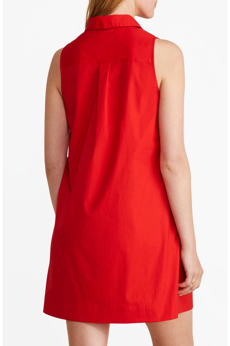 Sleeveless Cotton Popover Minidress, Alternate, color, LIGHTHOUSE RED