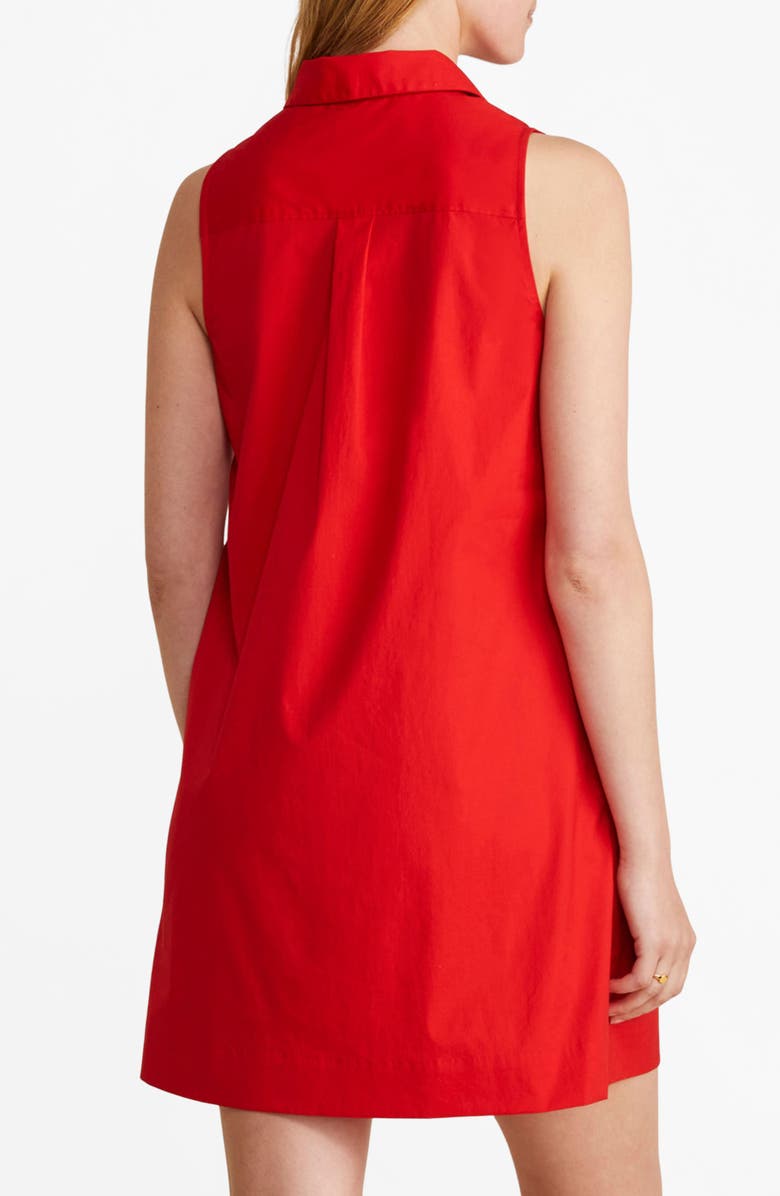 vineyard vines Sleeveless Cotton Popover Minidress, Alternate, color, Lighthouse Red