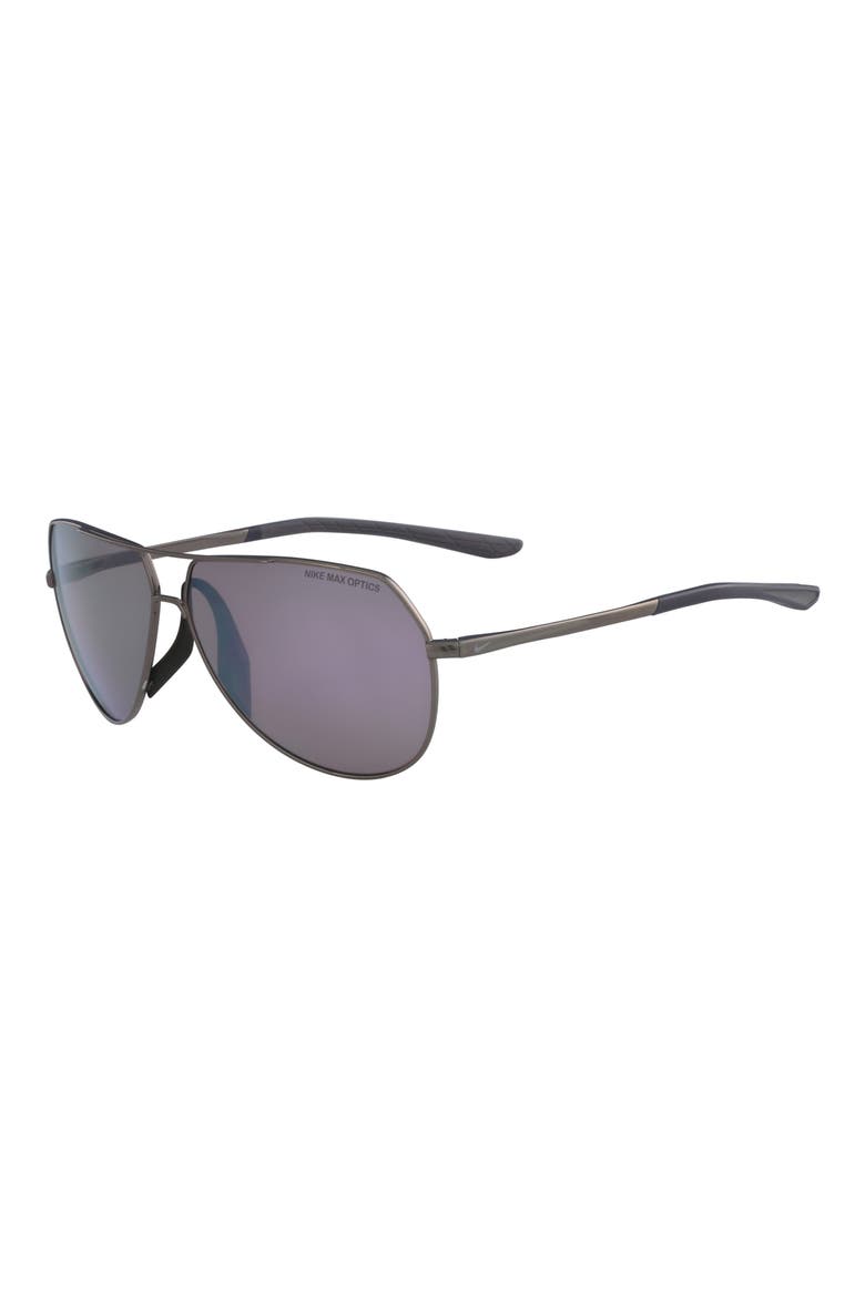 Outrider E 62mm Oversize Aviator Sunglasses, Alternate, color, PEWTER/ GOLF MILKY BLUE