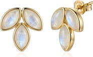 st. Moran Marquise Moonstone Stud Earrings
