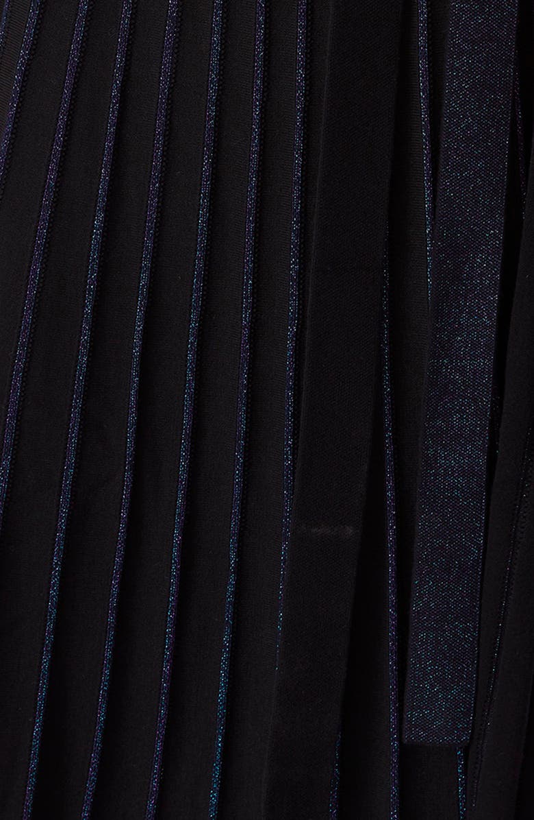 DVF Shelley Sparkle Ribbed Long Sleeve Wrap Dress, Alternate, color, 