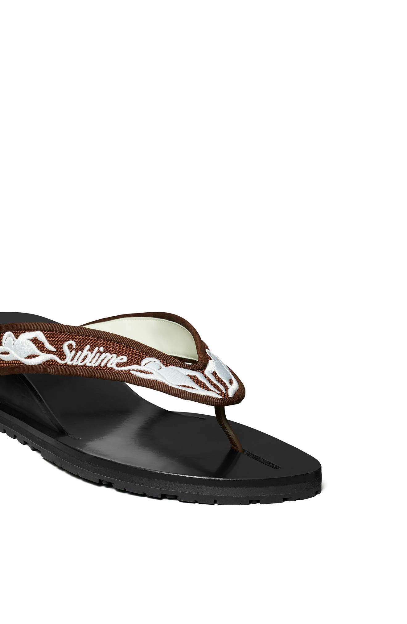 Sublime Wedge Flip Flop, Alternate, color, SPICED MOCHA / WHITEW