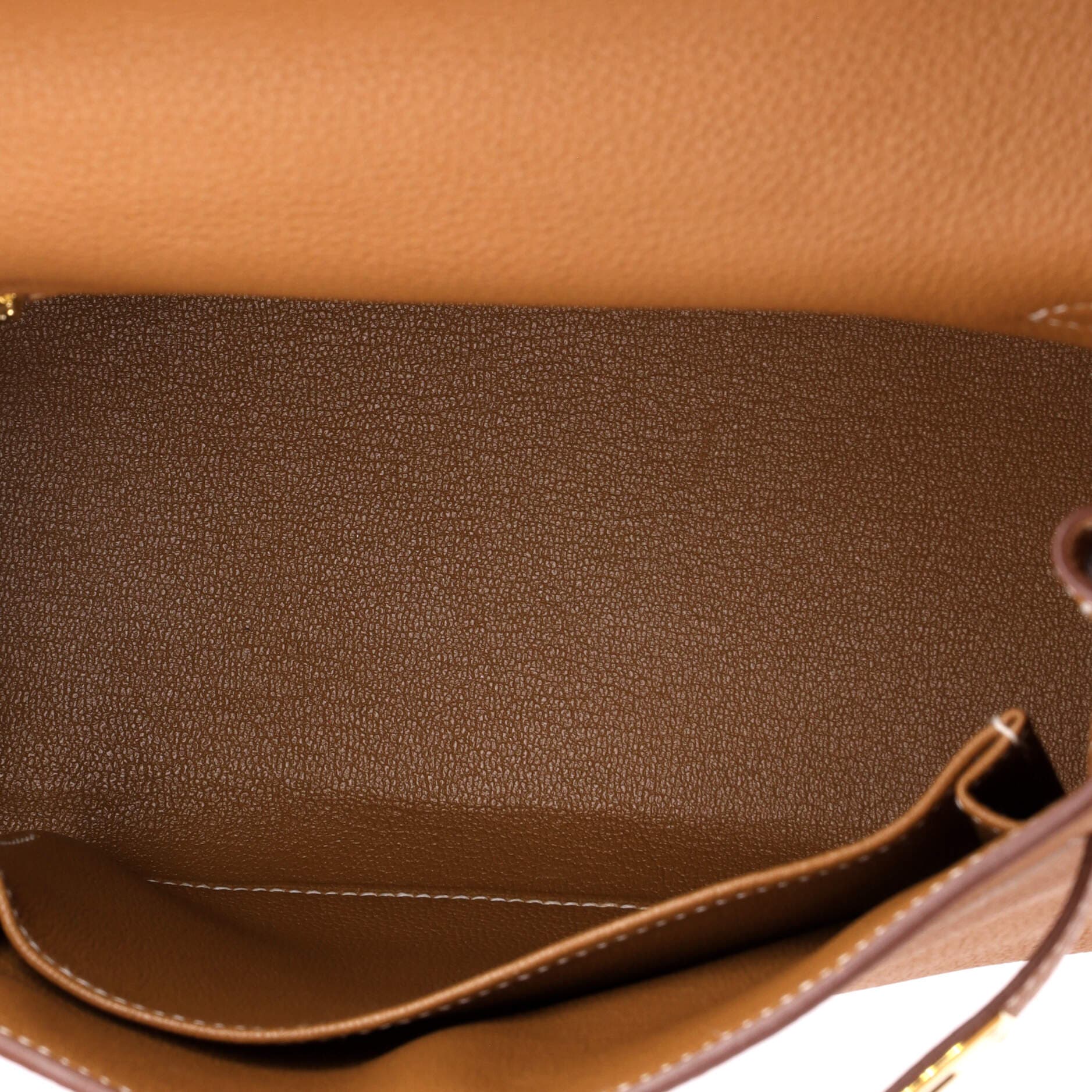 Kelly Handbag Brown Togo with Gold Hardware 25, Alternate, color, Metallic Gold