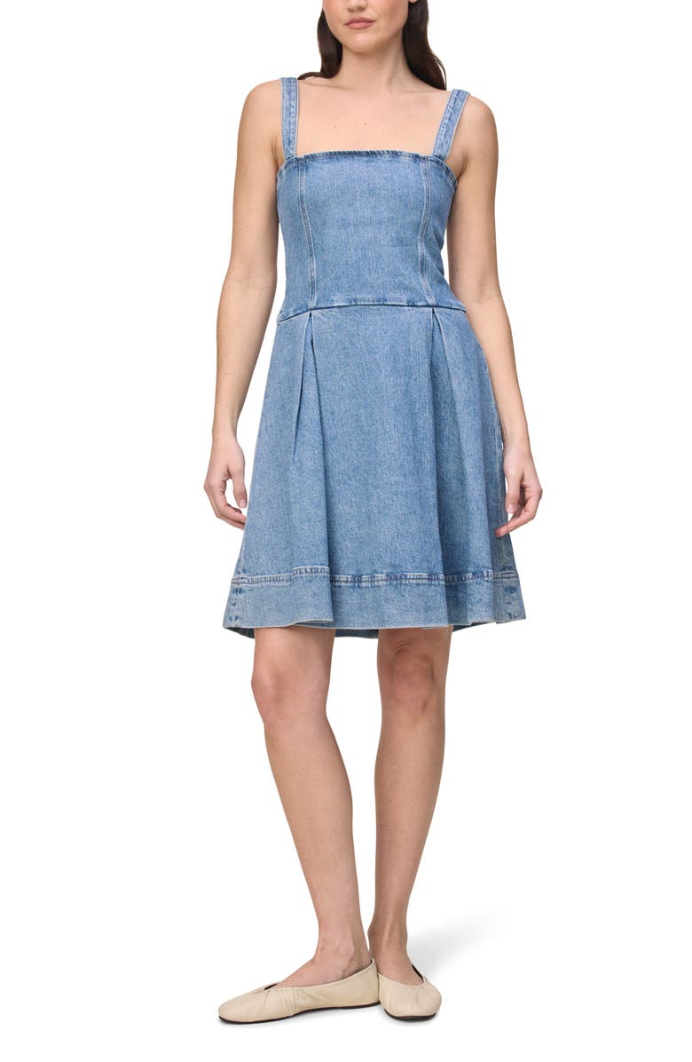 WARP+WEFT Mem Tie Strap Denim Dress, Main, color, 