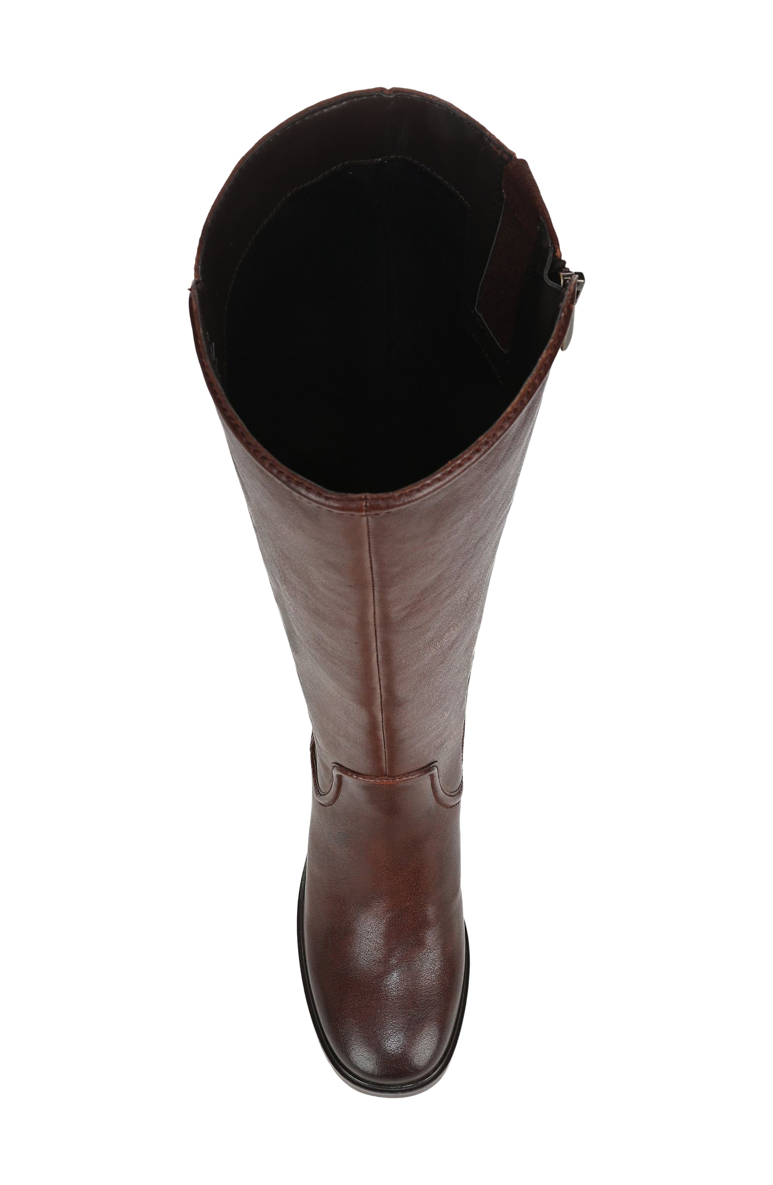 Phoenix Knee High Leather Boot, Alternate, color, DARK BROWN LEATHER