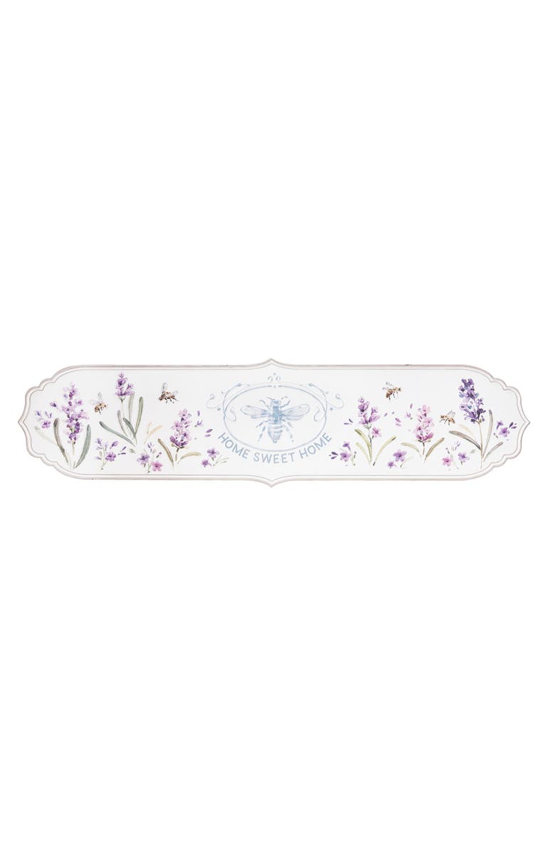 Gallerie II Home Sweet Bee Lavender Botanical Floral Door or Wall Sign Decor 8.27" x 31.69", Main, color, Purple