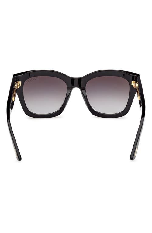 Tom Ford 53mm Gradient Butterfly Sunglasses In Black
