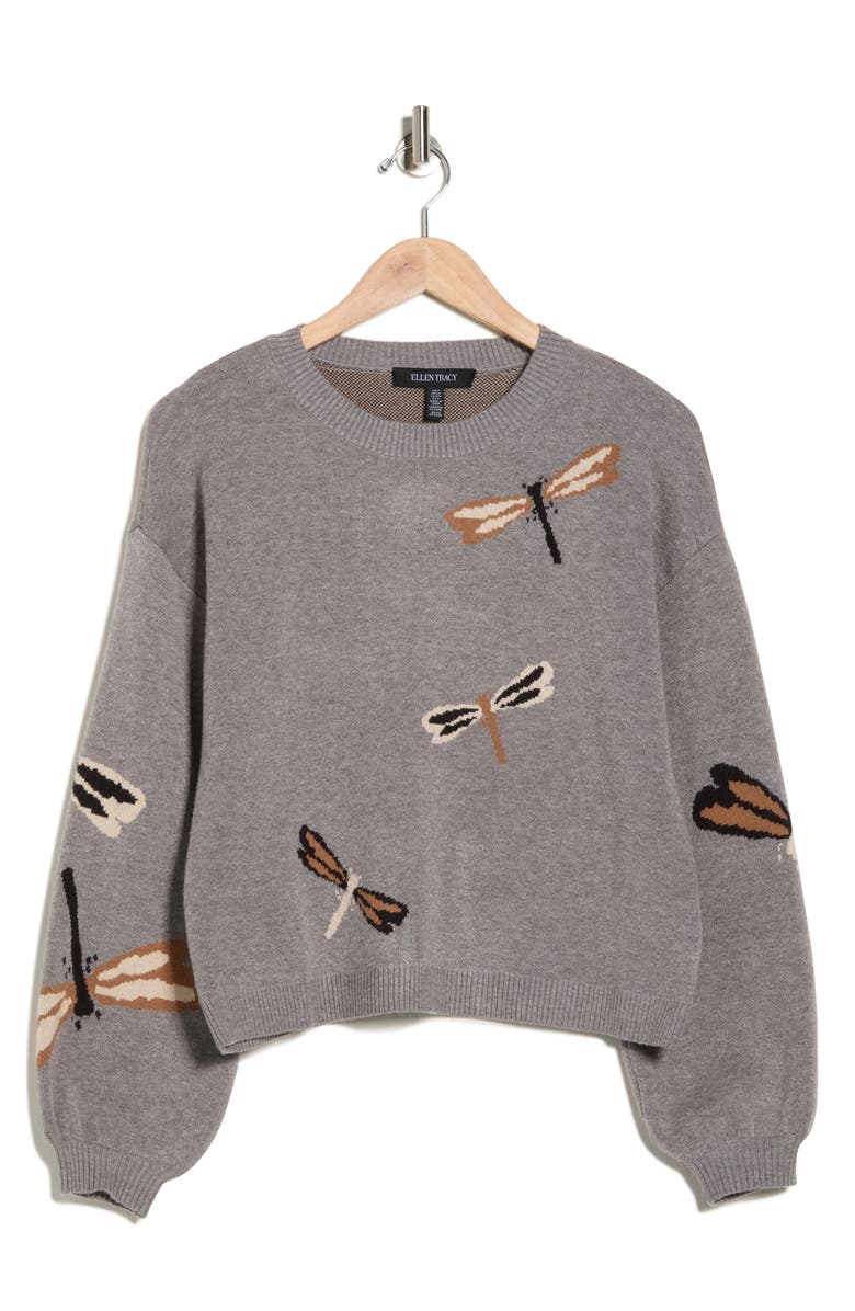Ellen Tracy Dragonfly Sweater, Alternate, color, 