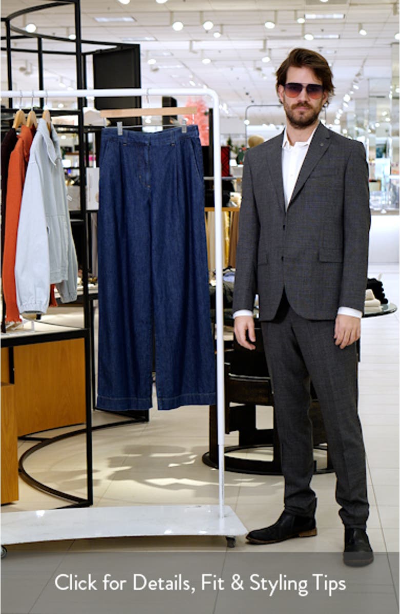 Hudson St Pleated Wide Leg Jeans, sales video thumbnail