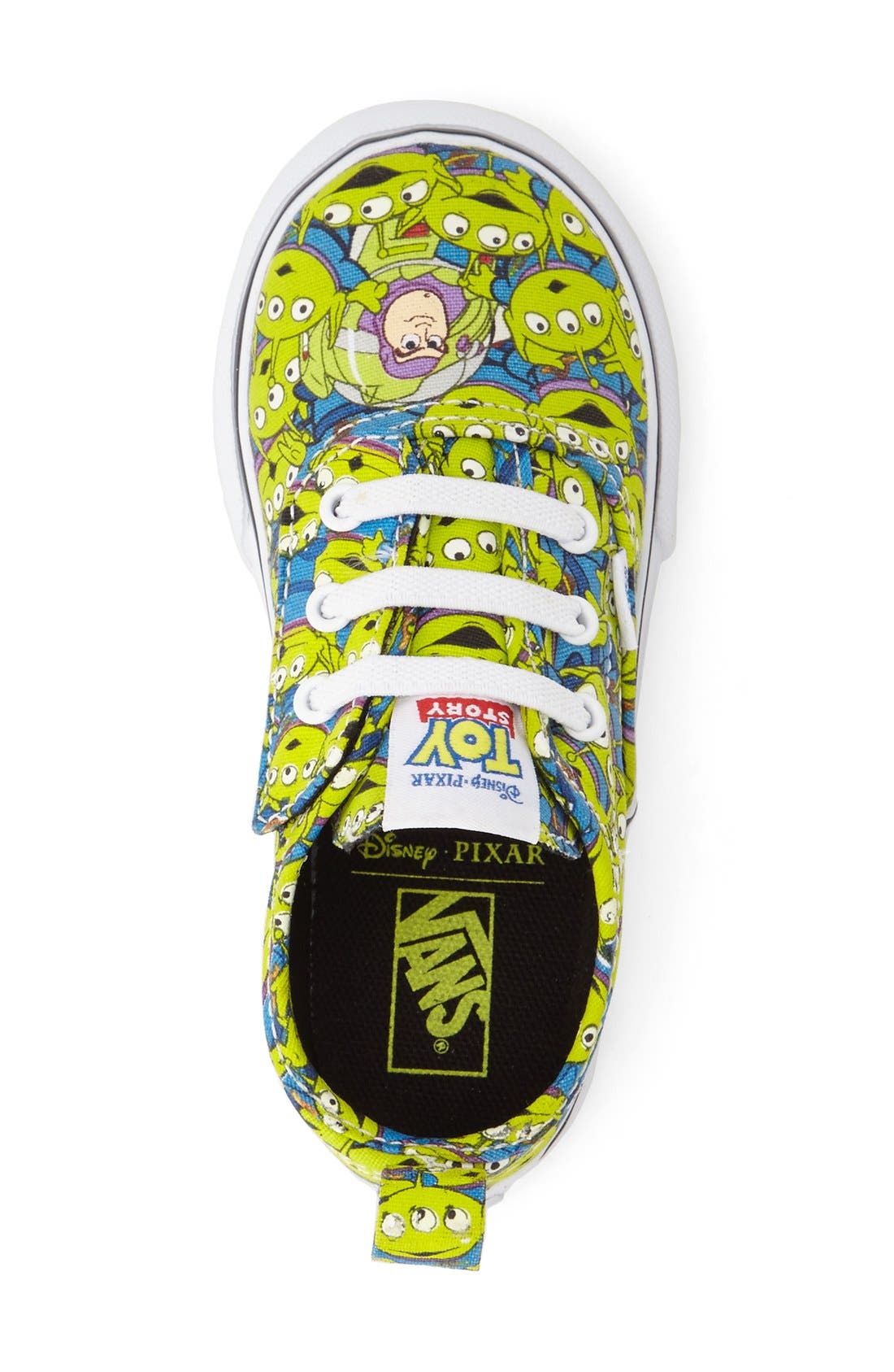 Vans x Disney Pixar<sup>®</sup> Toy Story<sup>™</sup> Aliens Authentic Lace-Up Sneaker, Alternate, color, 
