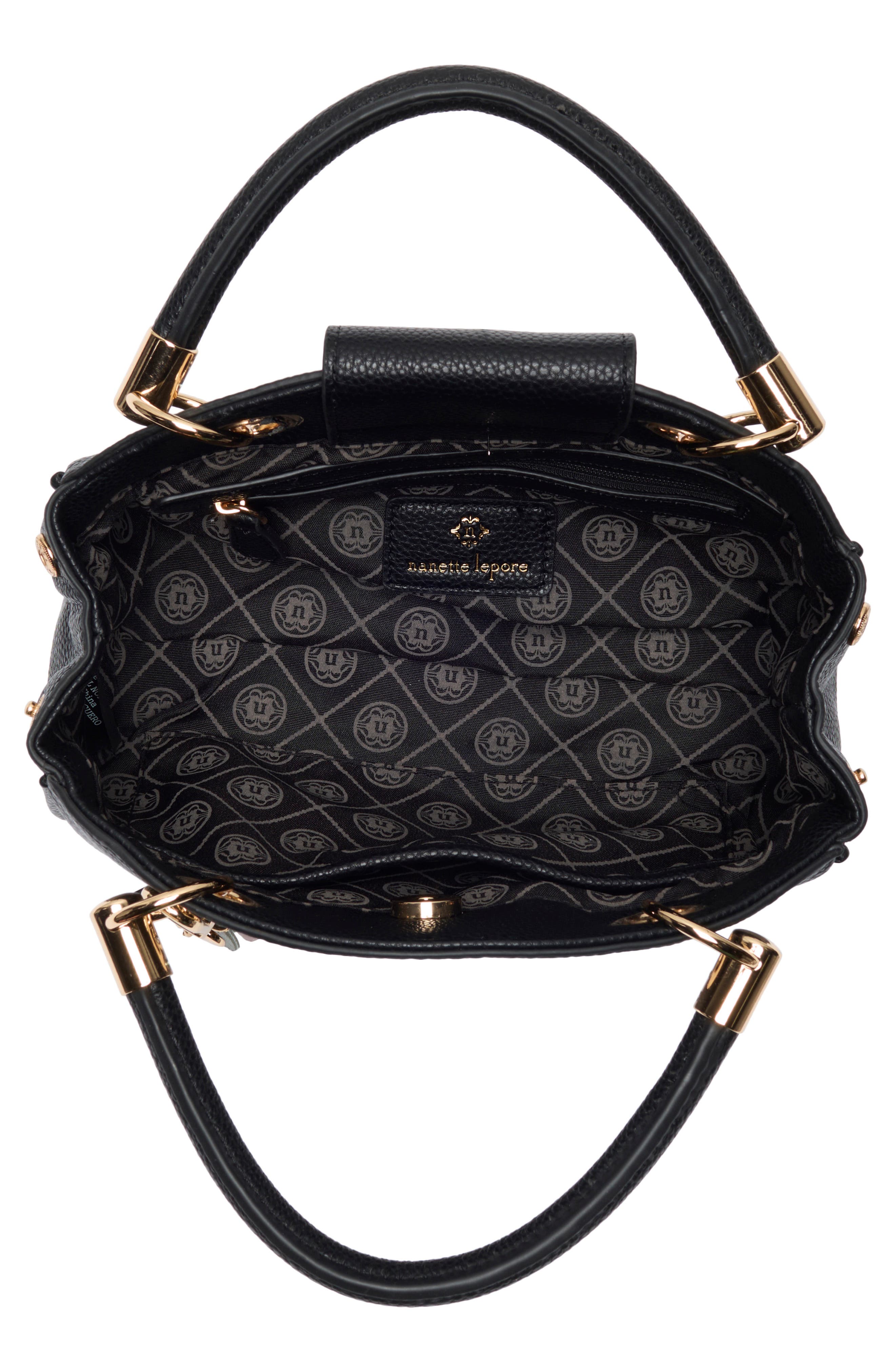 Nanette Lepore Josie Mini Convertible Satchel Bag, Alternate, color, Black