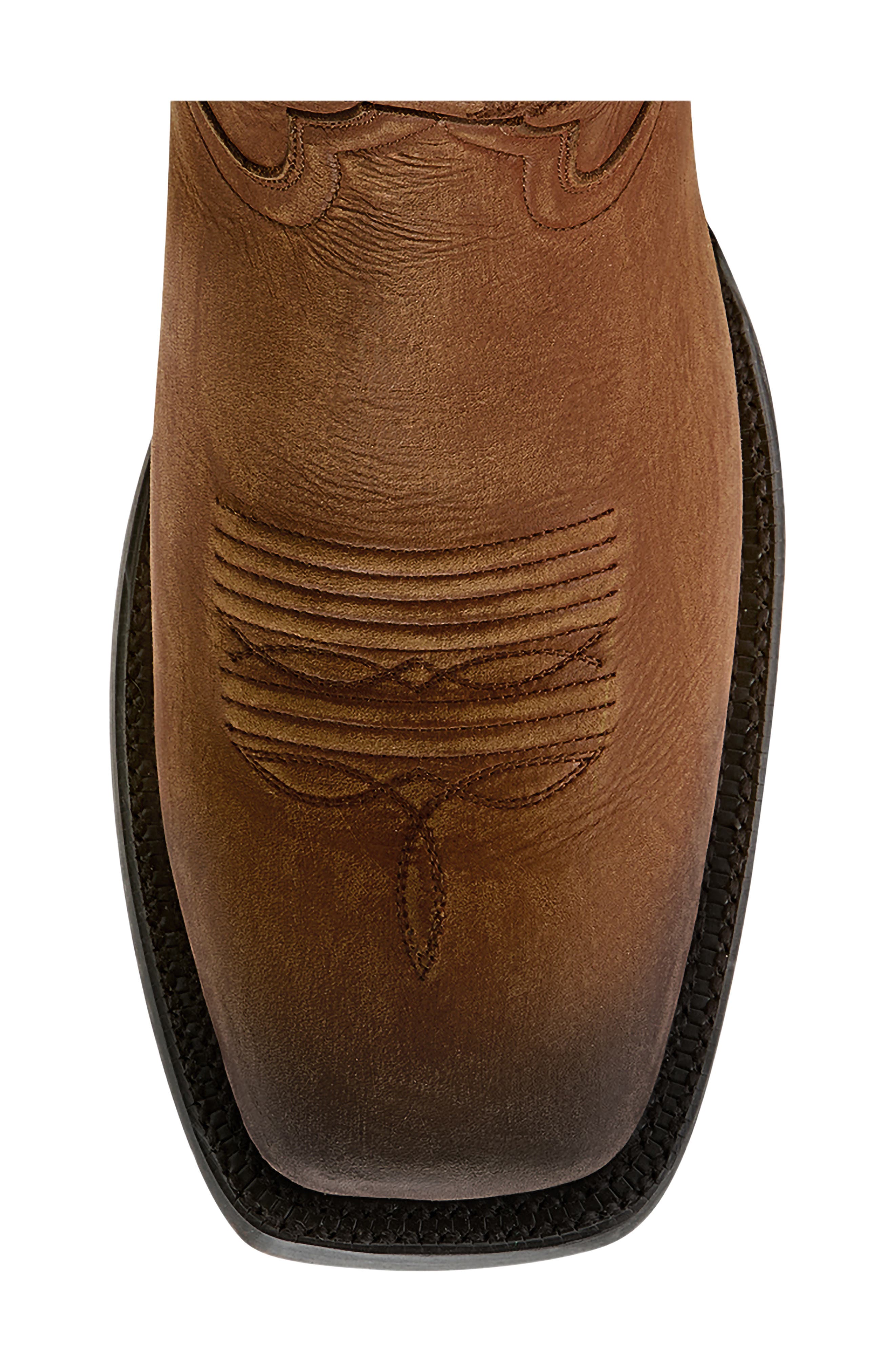 Ariat Wiley Wide Square Toe Cowboy Boot, Alternate, color, Renaissance Brown