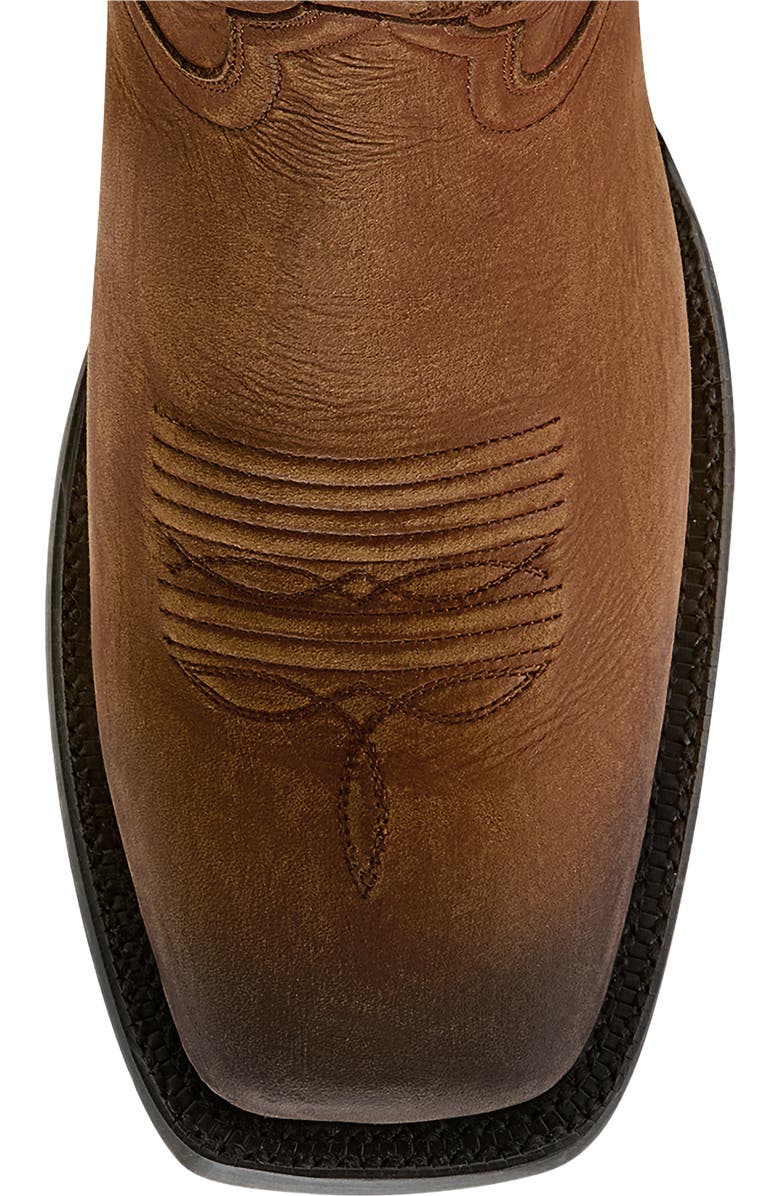 Ariat Wiley Wide Square Toe Cowboy Boot, Alternate, color, Renaissance Brown