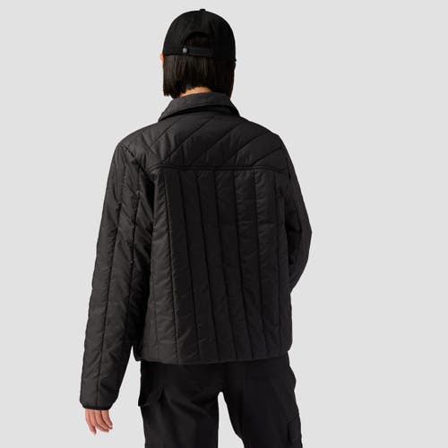 Backcountry Oakbury Synthetic Quilted Shirt Jacket In Black