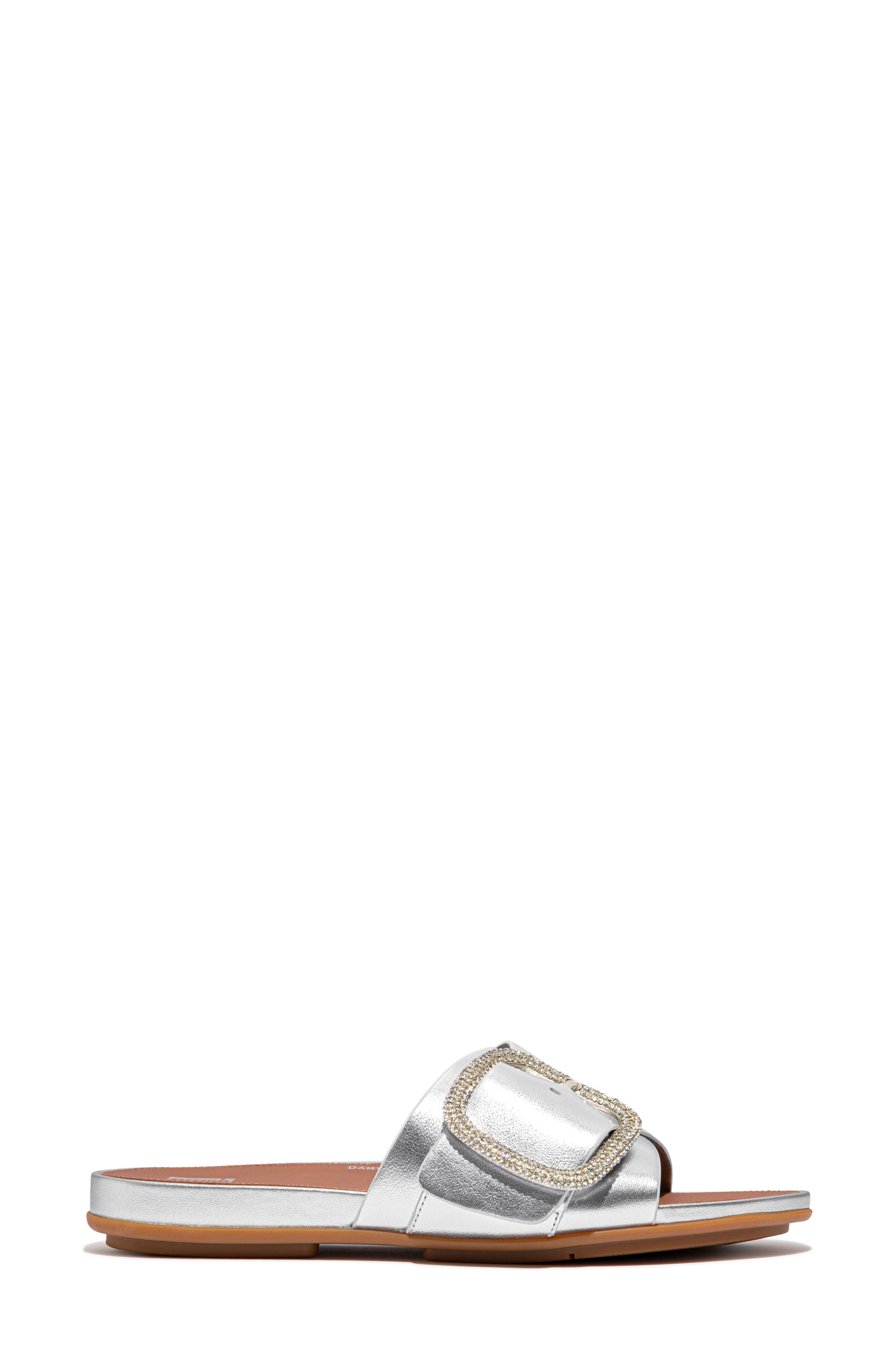 FitFlop Gracie Slide Sandal, Alternate, color, Silver