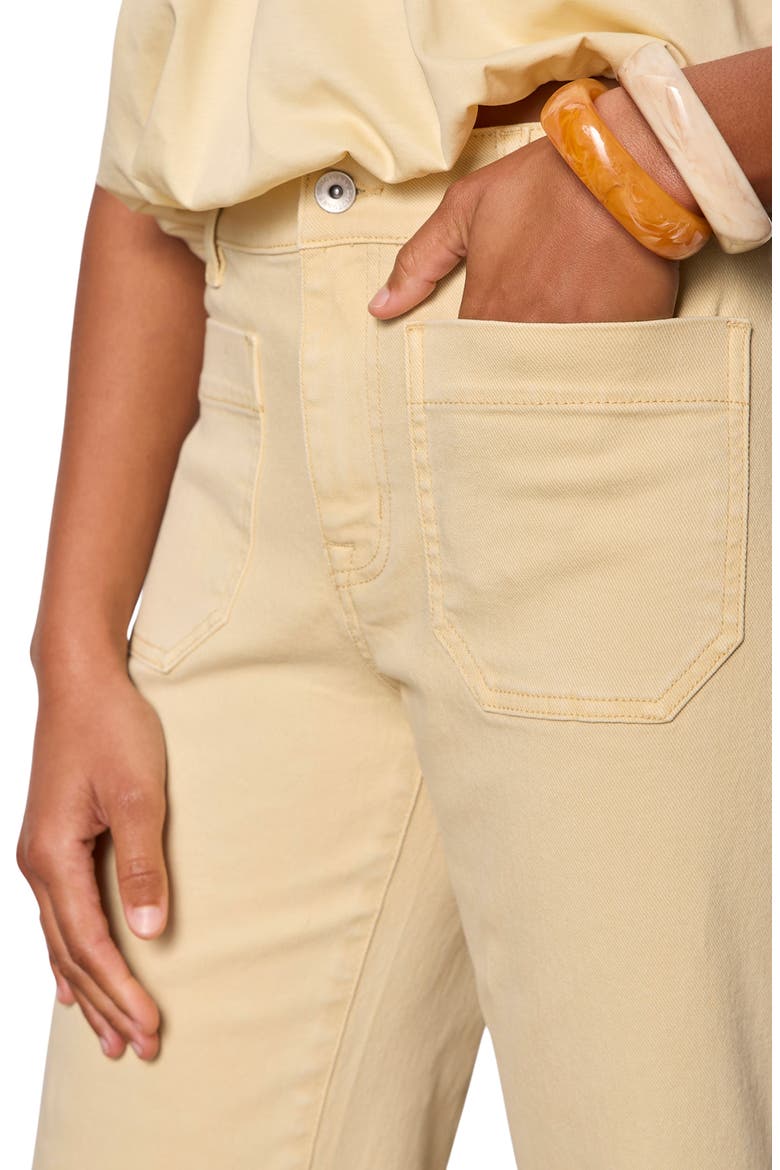 The Marine Crop Denim Pants, Alternate, color, BANANA YELLOW