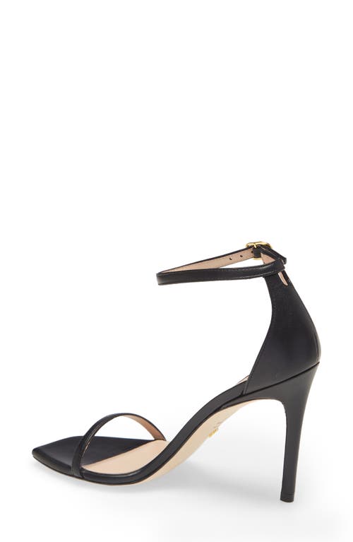 Stuart Weitzman Nudistcurve Ankle Strap Sandal In Black