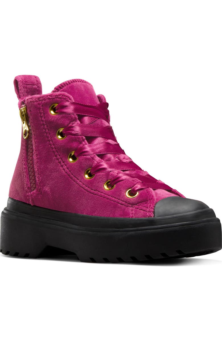 Converse Chuck Taylor<sup>®</sup> All Star<sup>®</sup> Velvet Lug Hi Sneaker, Main, color,