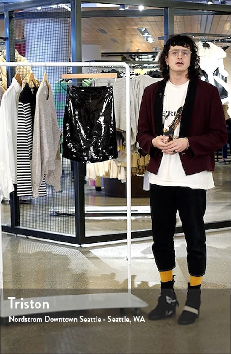 Faux Patent Leather Mini Skirt, sales video thumbnail