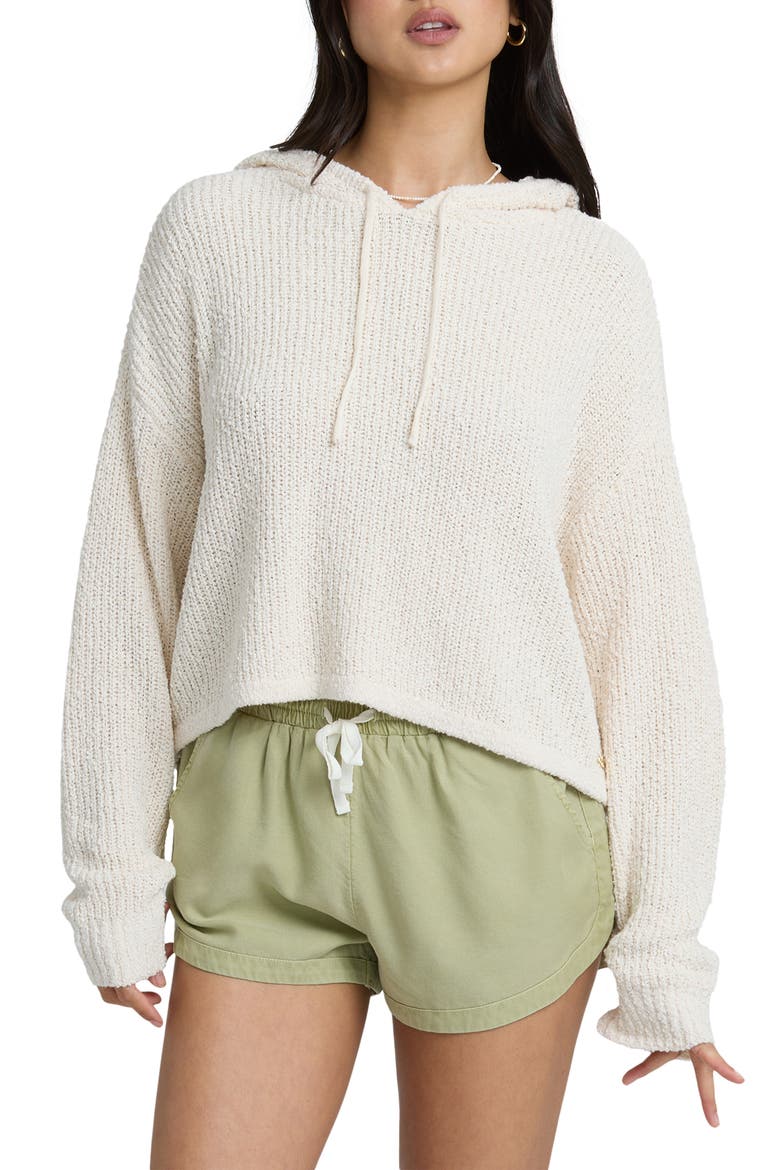 Hot Beachin' Hooded Sweater, Main, color, WHITE CAP