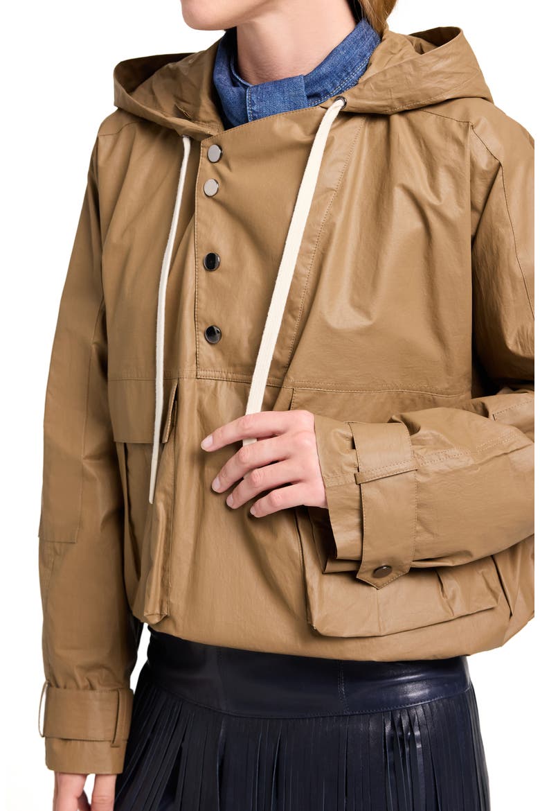 Rain Check Water Repellent Hooded Anorak, Alternate, color, ERMINE