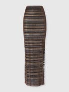 Missoni Striped Viscose Lamé Long Skirt With Slit