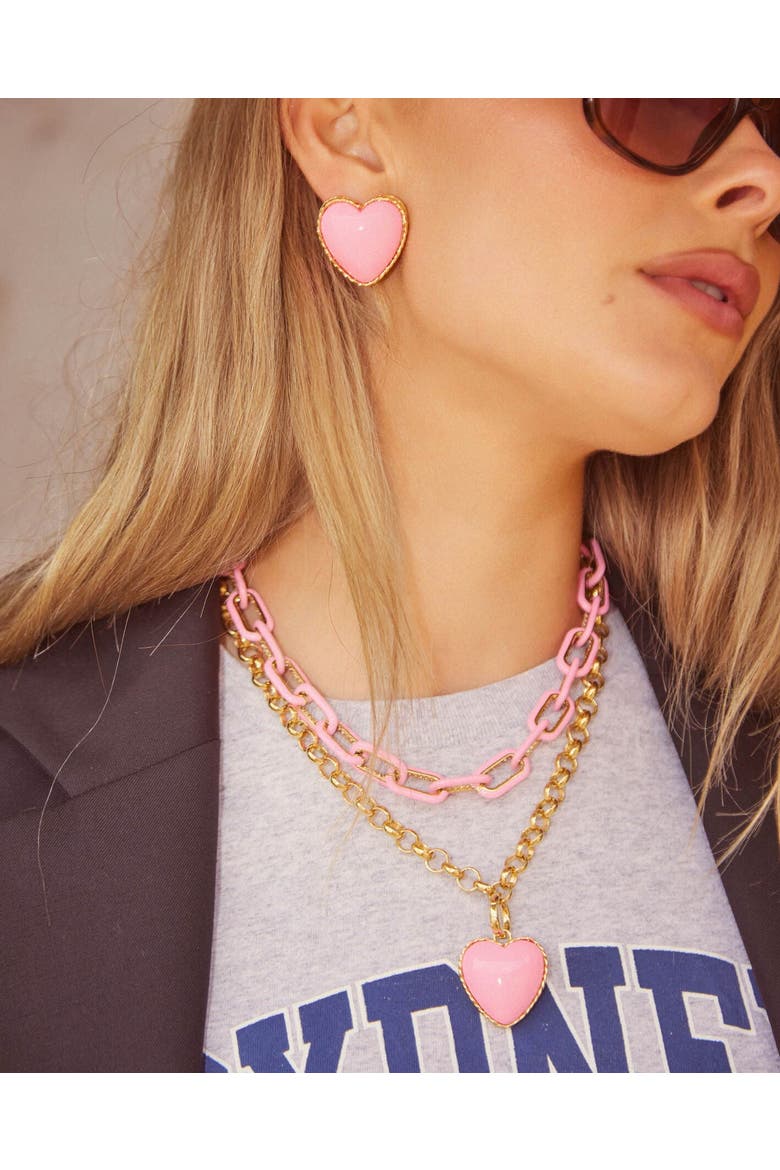 Hot Hearts Necklace, Alternate, color, White Glo