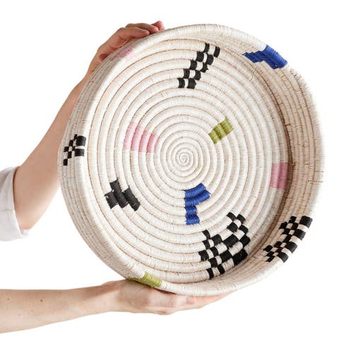 Mosaic Woven Nesting Tray - Set of 3