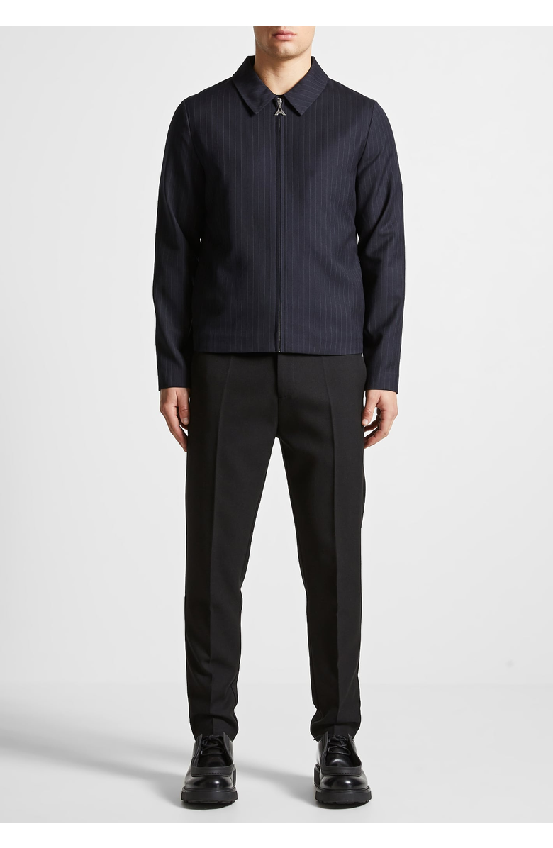 Manière De Voir Pinstripe Tailored Jacket, Alternate, color, Navy