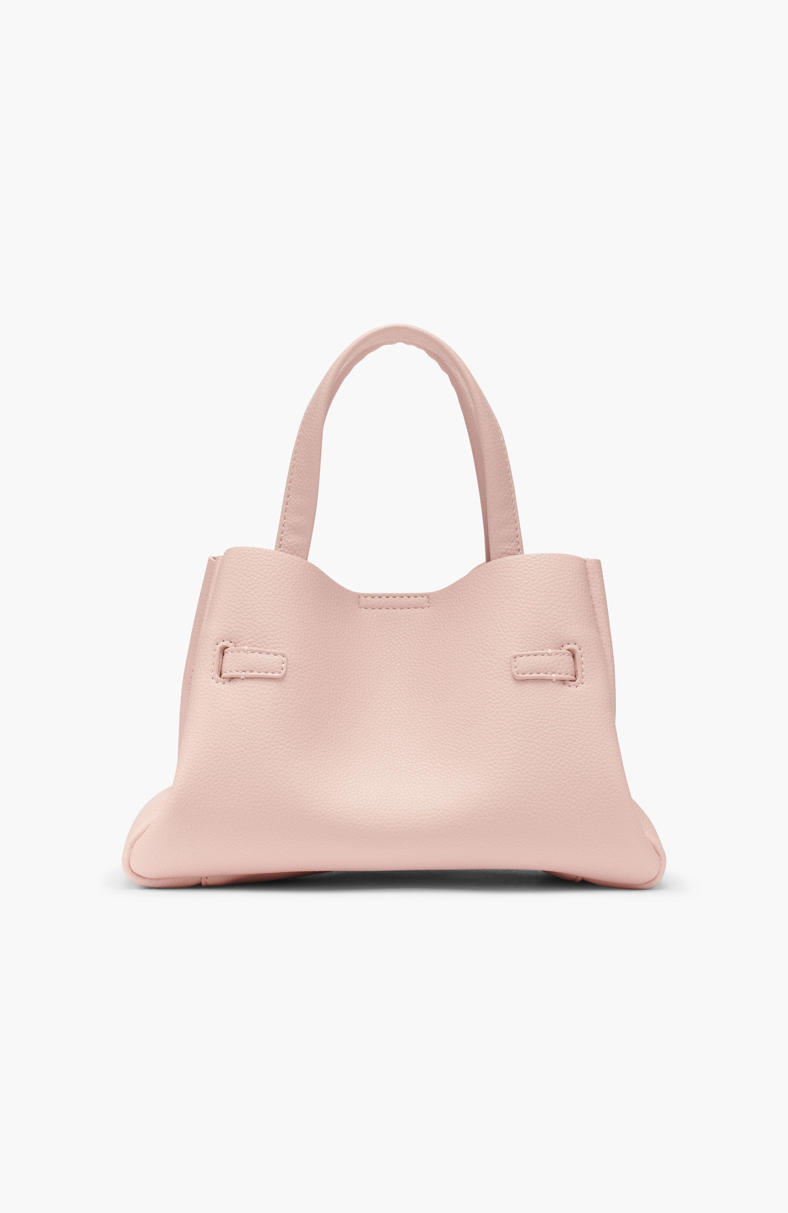 DKNY Bryar Small Satchel with Heart Dangle, Alternate, color, Pale Blush