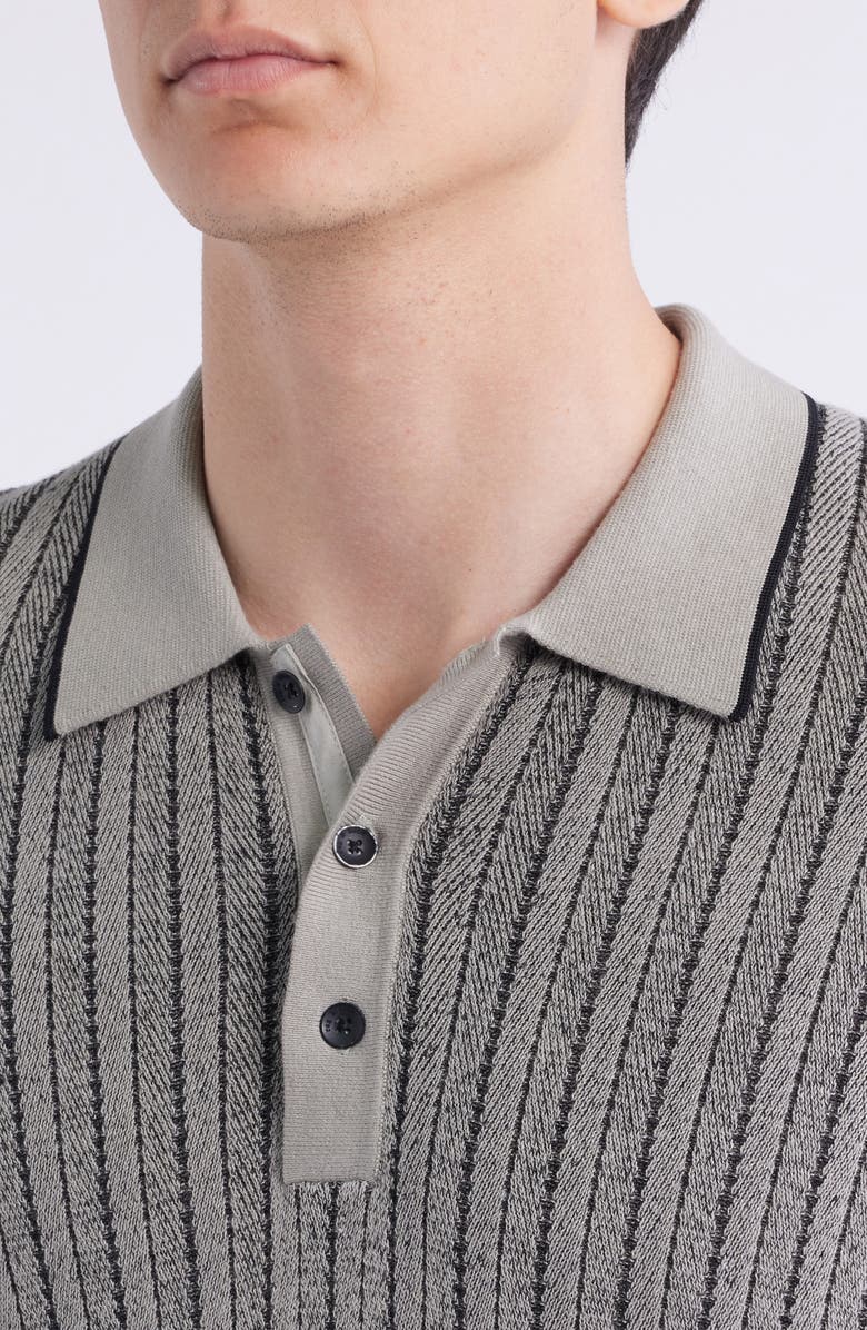 rag & bone Harvey Garment Dye Polo, Alternate, color, Leaf Grey