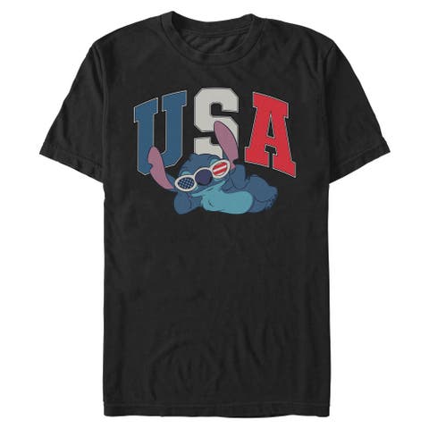 Men's Lilo & Stitch USA Cool Sunglasses  Graphic T-Shirt