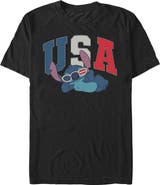 Lilo & Stitch Men's Lilo & Stitch USA Cool Sunglasses Graphic T-Shirt