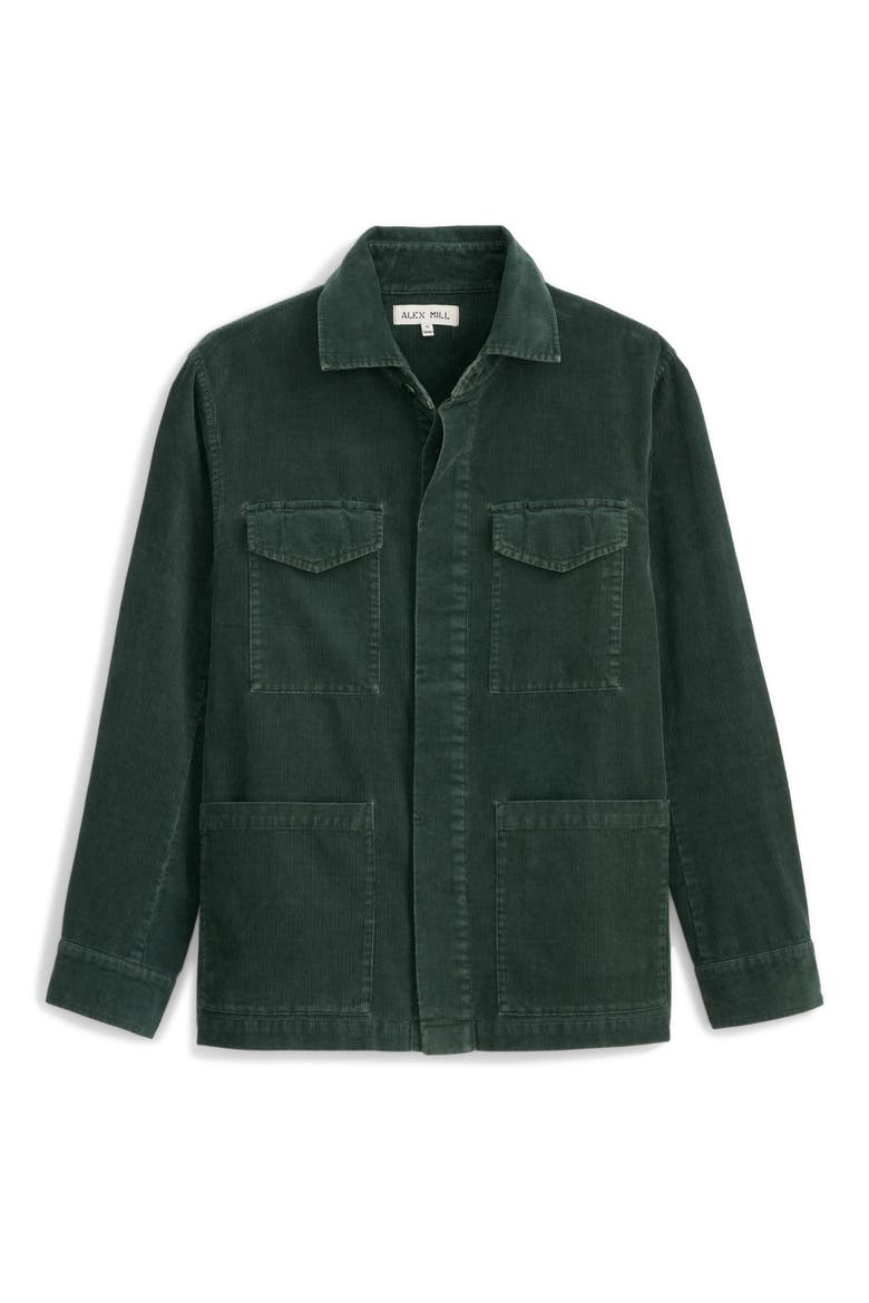 Garment Dyed Corduroy Work Jacket, Alternate, color, EVERGREEN