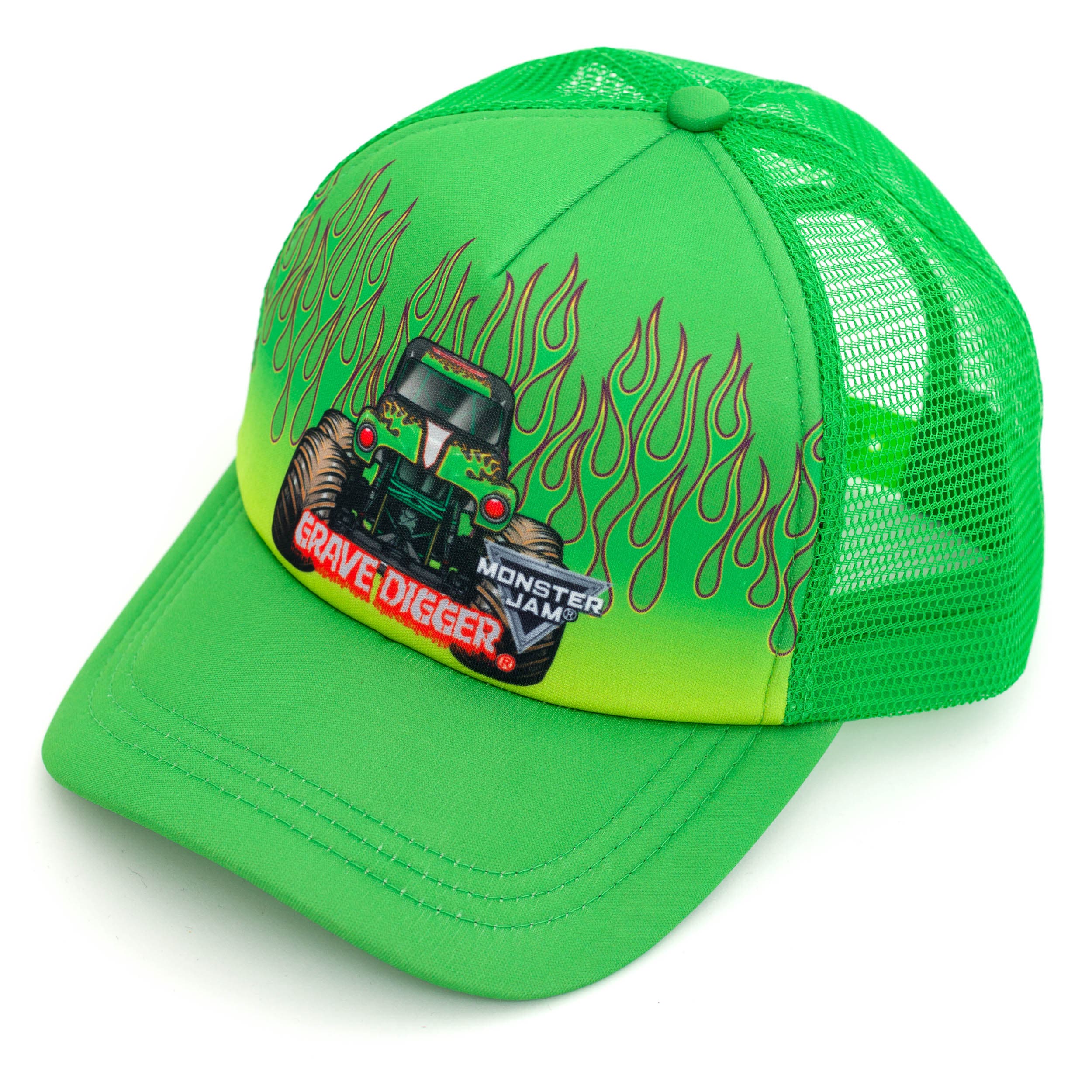 Monster Jam Grave Digger Strapback Baseball Cap In Green