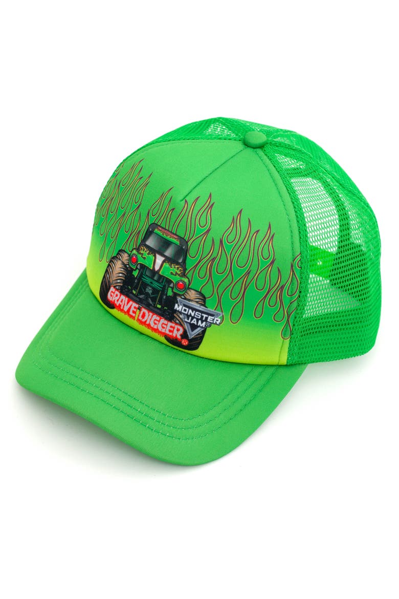 Grave Digger Strapback Baseball Cap, Main, color, Grave Digger Green