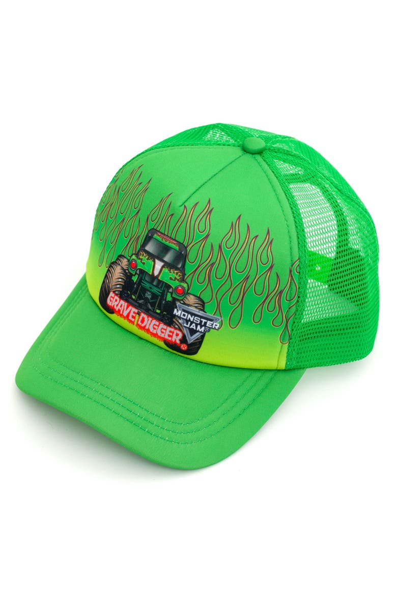 Monster Jam Grave Digger Strapback Baseball Cap, Main, color, Grave Digger Green