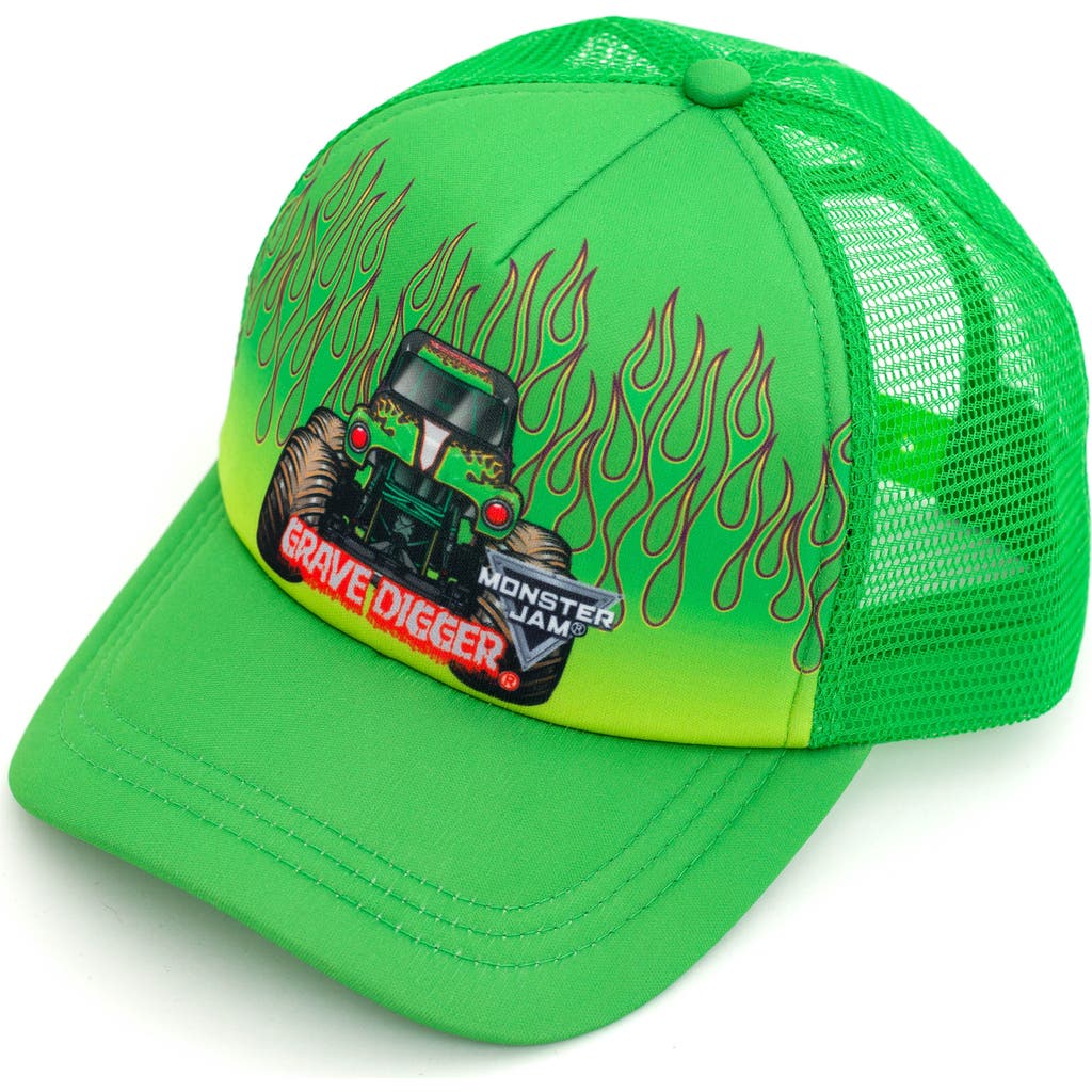 Monster Jam Grave Digger Strapback Baseball Cap In Green